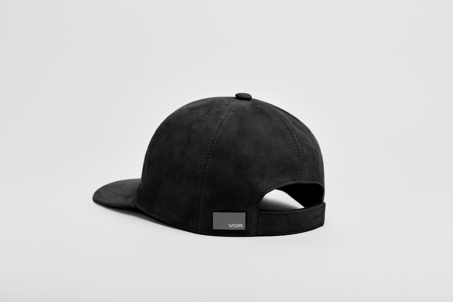 Handmade black leather cap, made with high quality nubuck leather.