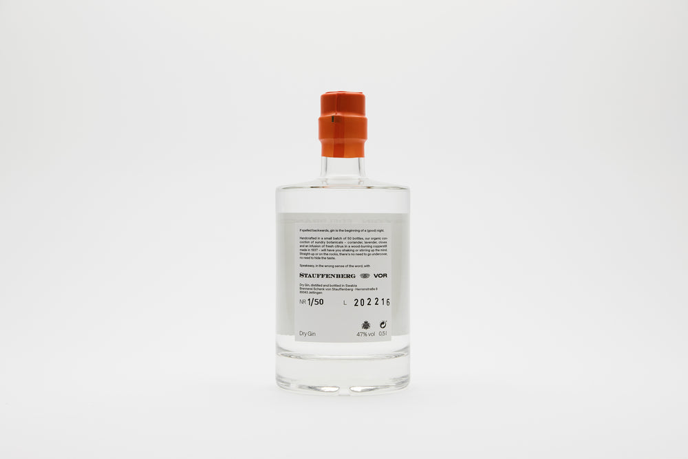 Organic gin infused with sundry botanicals. Made in Germany.