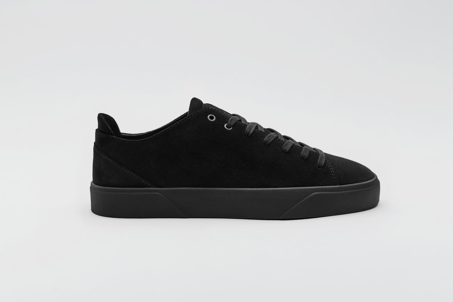 Elegant black, suede leather shoe - Samtschwarz