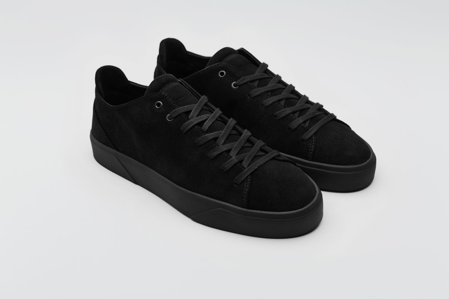 Premium black suede leather - Samtschwarz