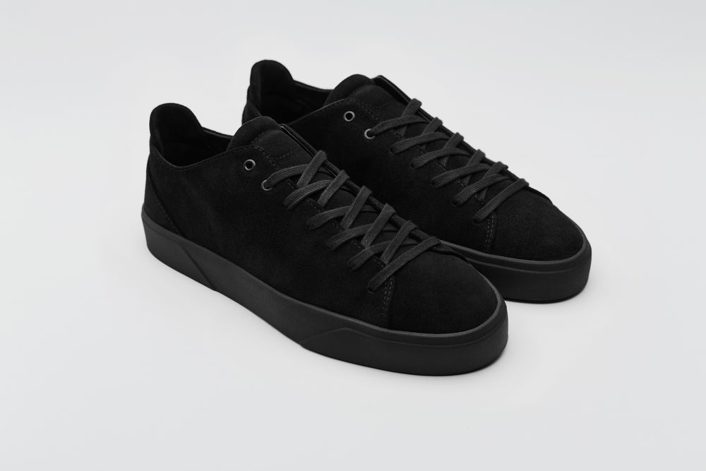 Premium black suede leather - Samtschwarz